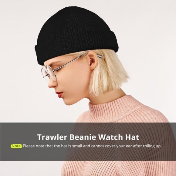 ⚡Unisex Black, Red, Yellow, Light Blue 4 Pieces Watch Hat Fisherman Beanie - Picture 5 of 6